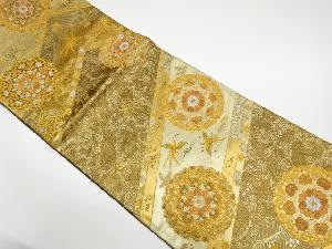 リサイクル　純金二重箔切嵌風華紋に鳳凰模様織出し袋帯